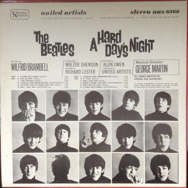 Release: A Hard Day's Night (Original Motion Picture Sound Track)-Vinyl-US-1976-UAS 6366, UAS-6366-9415235