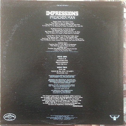 Master Release: Preacher Man by The Impressions