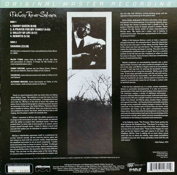 Release: Sahara-Vinyl-US-2008-MFSL 1-289, MFSL 1-289-5560974