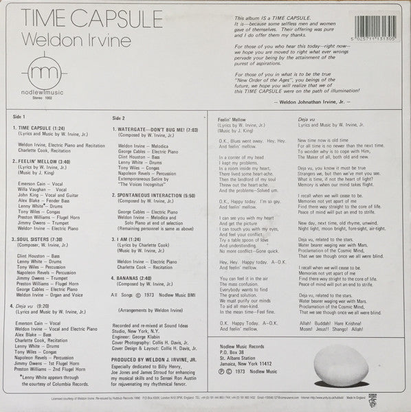 Master Release: Time Capsule by Weldon Irvine