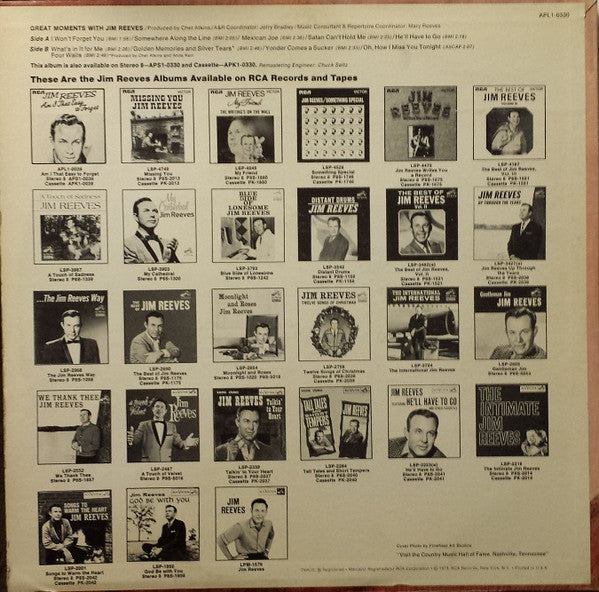 Master Release: Great Moments With Jim Reeves by Jim Reeves