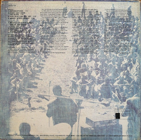 Release: Live In Cook County Jail-Vinyl-US-1971-ABCS-723-3542204