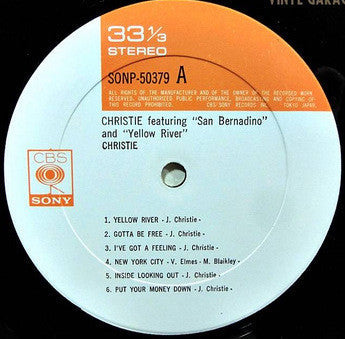 Master Release: Christie Featuring San Bernadino And Yellow River by Christie
