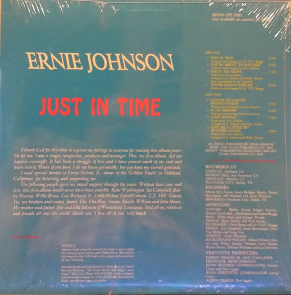 Master Release: Just In Time by Ernie Johnson (2)