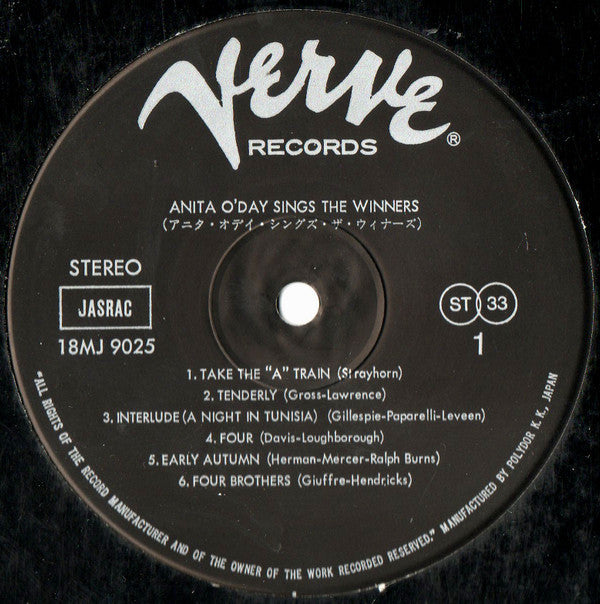 Anita O'Day Sings The Winners