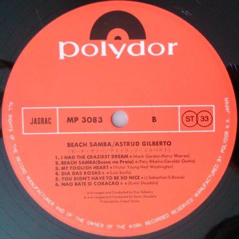 Master Release: Beach Samba by Astrud Gilberto