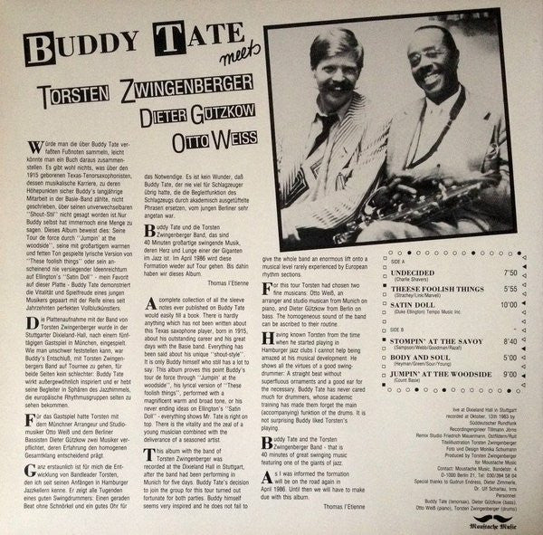 Master Release: Buddy Tate Meets Torsten Zwingenberger by Buddy Tate