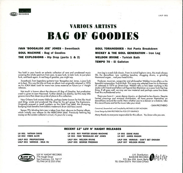 Release: Bag Of Goodies-Vinyl-US-1992-LHLP 001-1262839