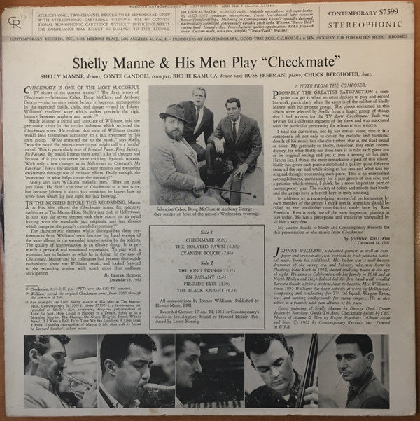 Release: Shelly Manne & His Men Play "Checkmate"-Vinyl-US-1962-S7599-5283689