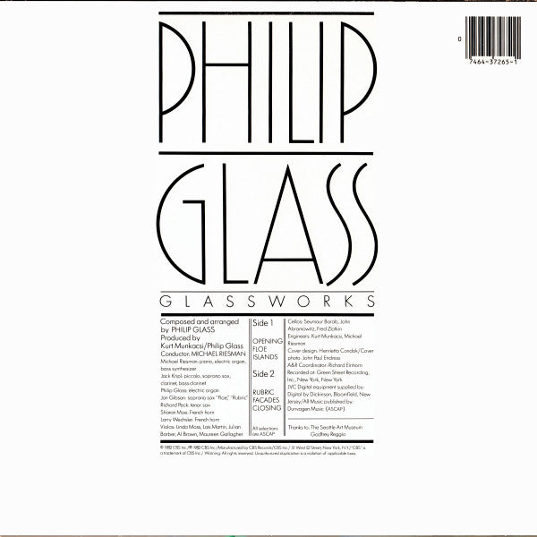 Release: Glassworks-Vinyl-US-1982-FM 37265-7441037