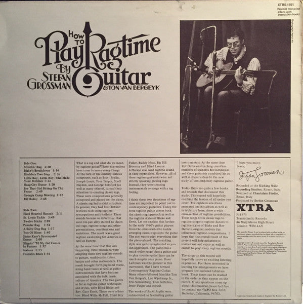 Master Release: How To Play Ragtime Guitar by Stefan Grossman