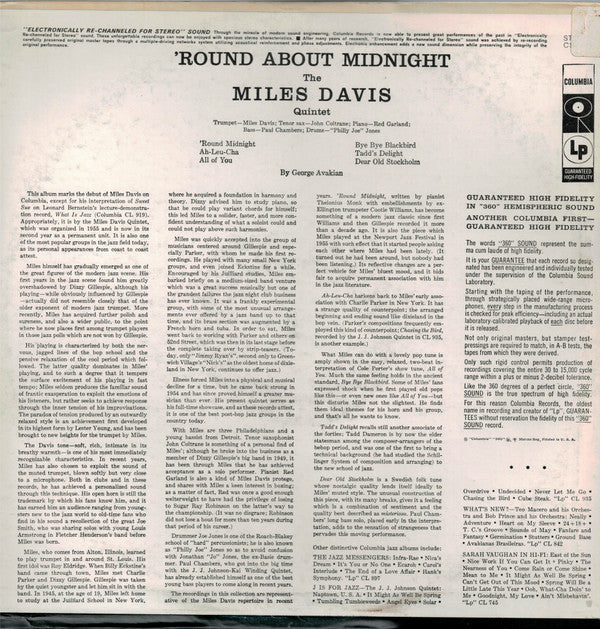 Release: 'Round About Midnight-Vinyl-US-1977-KCS 8649-2781128