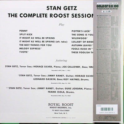 Master Release: The Complete Roost Session Vol. 2 by Stan Getz