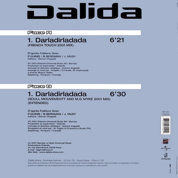Release: Darladirladada-Vinyl-France-2001-587154-1, 587154-1, 587154-1-1594628