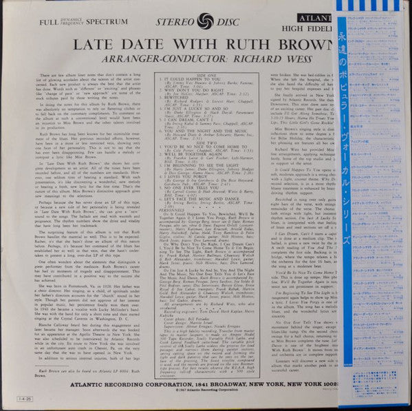 Master Release: Late Date With Ruth Brown by Ruth Brown