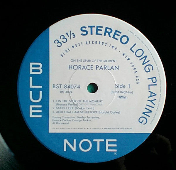 Master Release: On The Spur Of The Moment by Horace Parlan Quintet