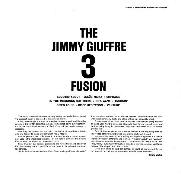 Master Release: Fusion by The Jimmy Giuffre Trio