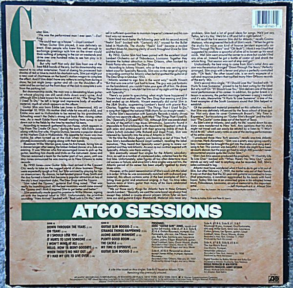 Master Release: Atco Sessions by Eddie "Guitar Slim" Jones