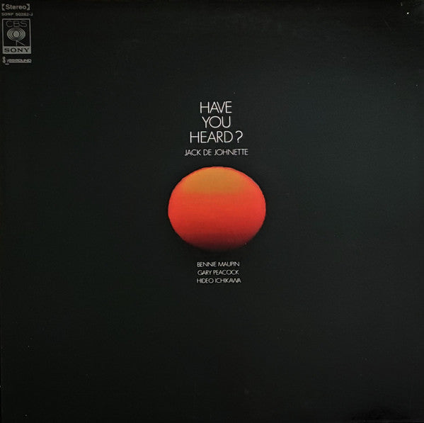 Master Release: Have You Heard? by Jack DeJohnette