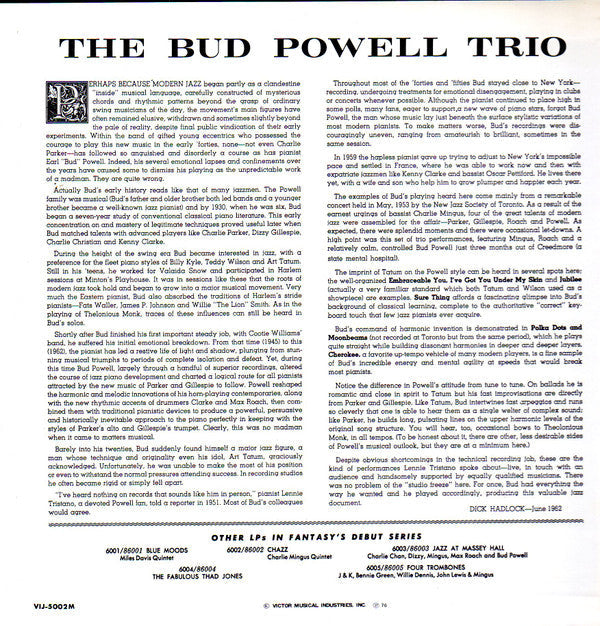 Release: Jazz At Massey Hall Volume Two-Vinyl-Japan-1976-VIJ-5002M, 6006-7647726