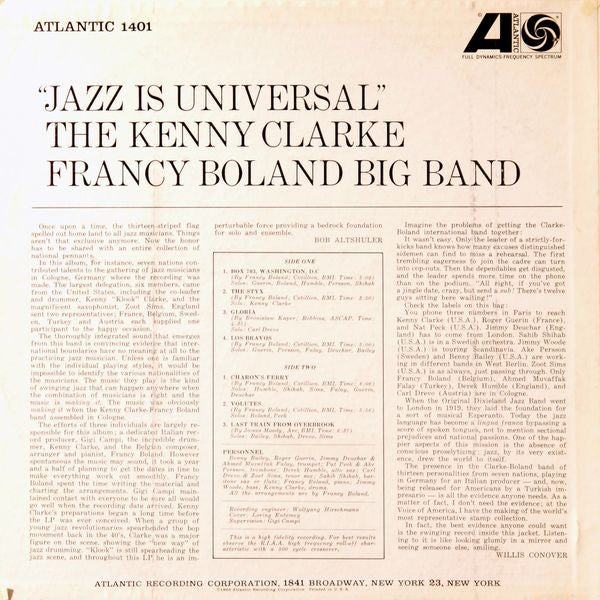 Release: Jazz Is Universal-Vinyl-US-1962-1401-3725629