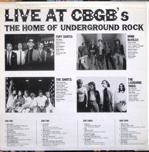 Release: Live At CBGB's - The Home Of Underground Rock-Vinyl-US-1976-SD 2-508-8050847