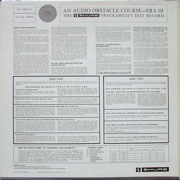 Release: Unknown Release-Vinyl-US-1973-TTR-110, TTR 110-1204527