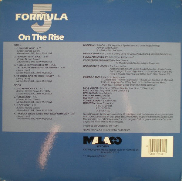 Release: On The Rise-Vinyl-US-1986-MAL 7433-2467907