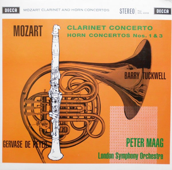 Release: Clarinet Concerto / Horn Concertos Nos. 1 & 3-Vinyl-Germany-1996-SXL 2238, 009 2238, SXL 2238, SXL.2238-3451343
