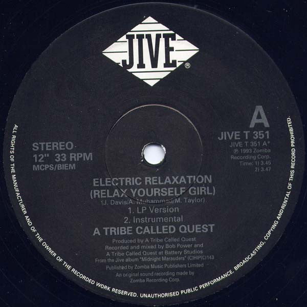 Release: Electric Relaxation (Relax Yourself Girl)-Vinyl-UK-None-JIVE T 351-3520491