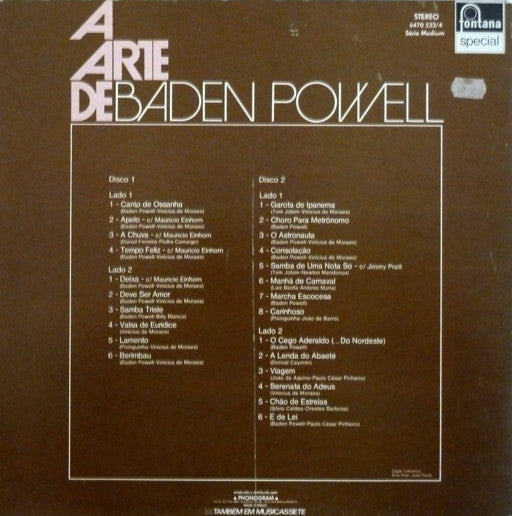Release: A Arte De Baden Powell-Vinyl-Brazil-1986-6470 533/4-3450364