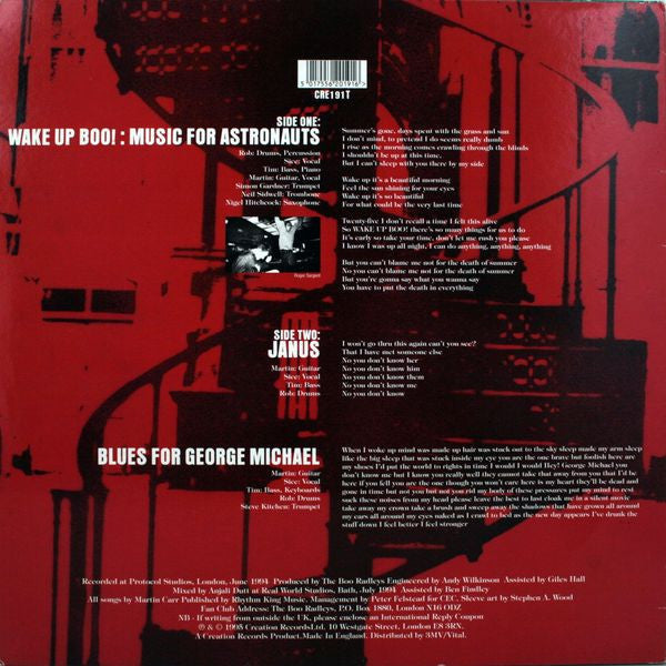 Release: Wake Up Boo!-Vinyl-UK-1995-CRE 191T-1275088