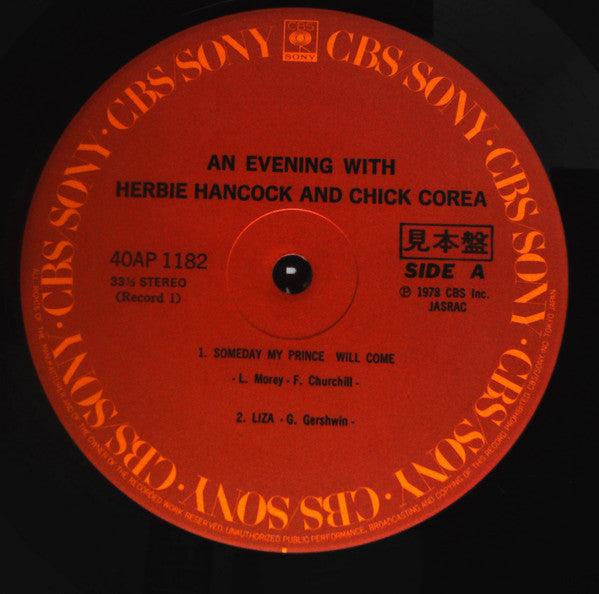 Release: An Evening With Herbie Hancock & Chick Corea In Concert 1978-Vinyl-Japan-1978-40AP 1182~3-14430307