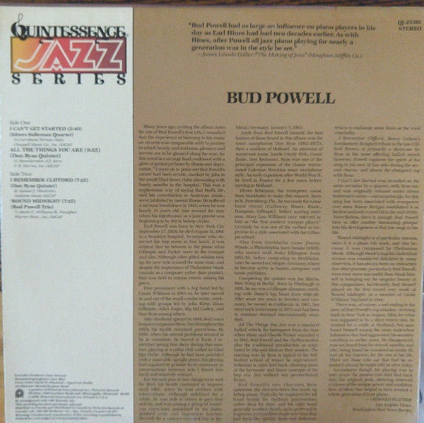 Release: Bud Powell-Vinyl-US-1979-QJ-25381-12377384