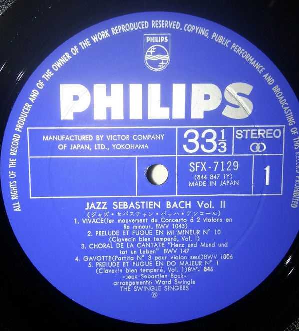 Master Release: Jazz Sébastien Bach, Le Volume 2 by Les Swingle Singers