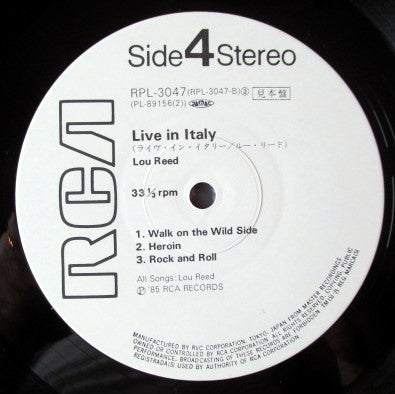 Release: Live In Italy-Vinyl-Japan-1985-RPL-3046/7-18525508