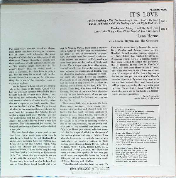 Master Release: It's Love by Lena Horne