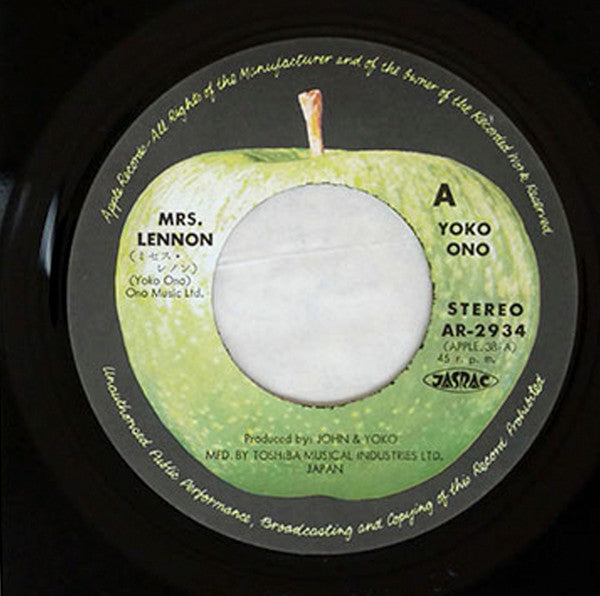 Release: Mrs. Lennon-Vinyl-Japan-1971-AR-2934-10518466