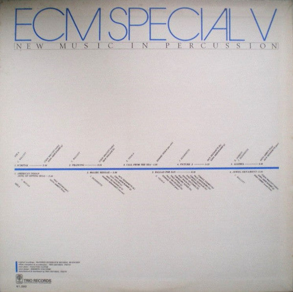 Release: ECM Special V (New Music In Percussion)-Vinyl-Japan-None-PA-9604-16542087