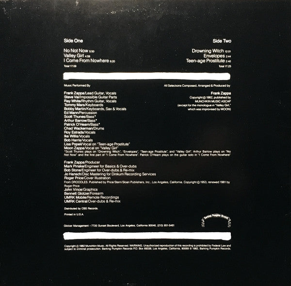 Master Release: Ship Arriving Too Late To Save A Drowning Witch by Frank Zappa
