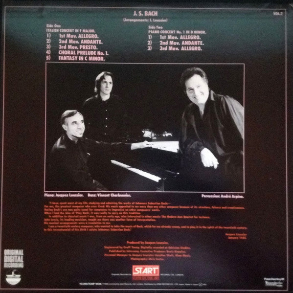 Master Release: The Best Of Play Bach Volume 2 by Jacques Loussier