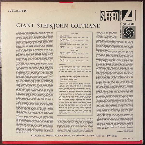 Release: Giant Steps-Vinyl-US-None-SD 1311-26823494