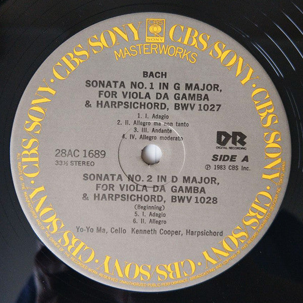 Sonatas For Viola Da Gamba & Harpsichord