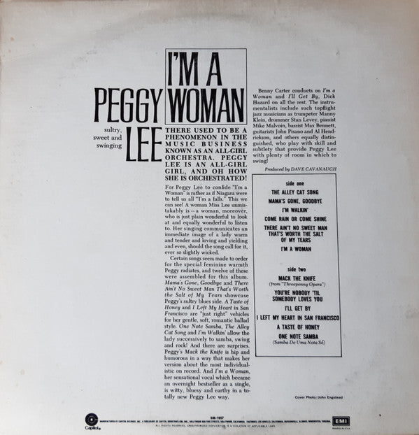 Master Release: I'm A Woman by Peggy Lee