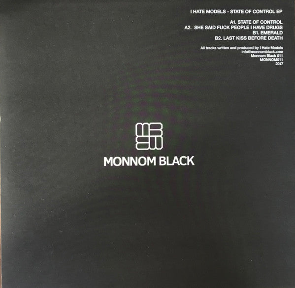 Release: State Of Control EP-Vinyl-Germany-2017-MONNOM BLACK 011, MONNOM011-10858404