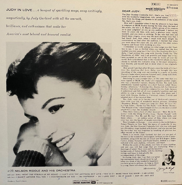 Master Release: Judy In Love by Judy Garland