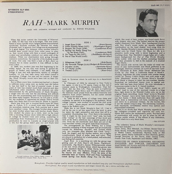 Release: Rah-Vinyl-US-1984-OJC-141, RLP-9395-15995217
