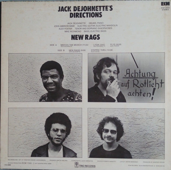 Release: New Rags-Vinyl-Japan-1977-ECM 1103, PAP-9082-13999738