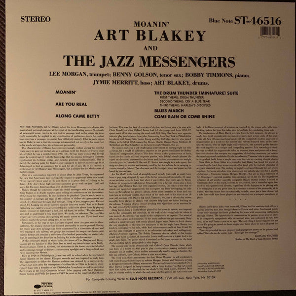Release: Art Blakey And The Jazz Messengers-Vinyl-UK-1997-ST-46516-15175678