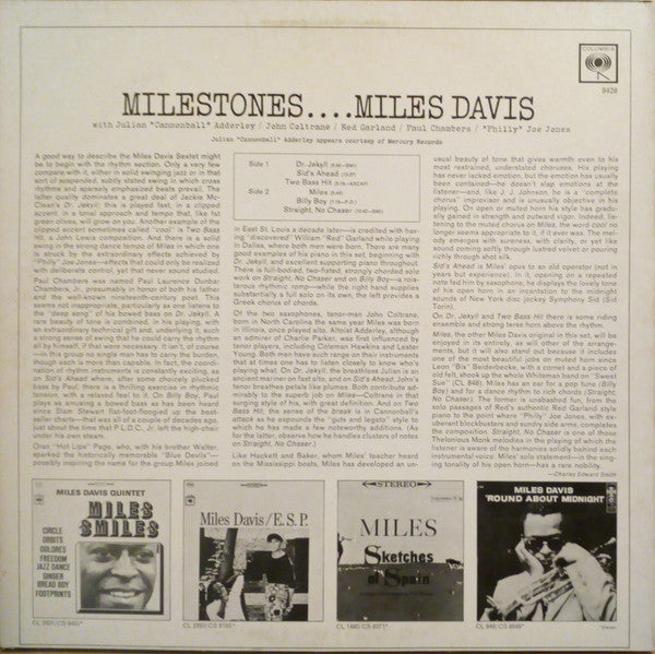 Release: Milestones-Vinyl-US-1977-PC 9428, 9428-14630136